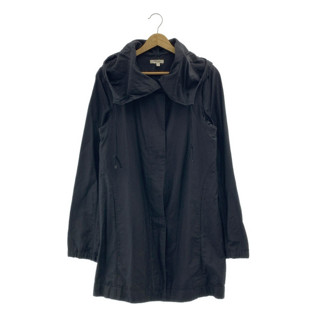 HELMUT LANG / 헬무트랑 | HOODED COAT 실크 코튼 레이어드 코트 | S |
