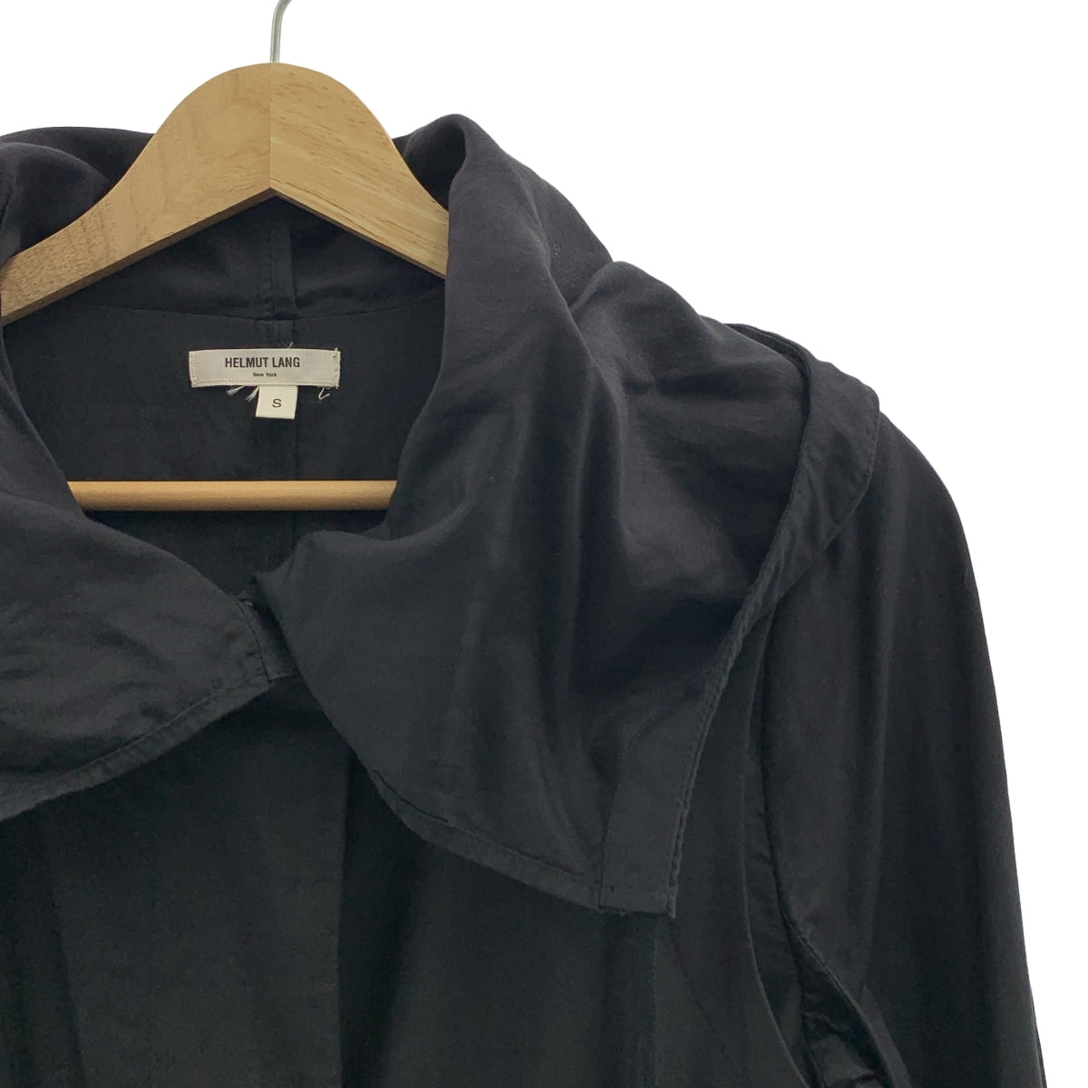 HELMUT LANG / 헬무트랑 | HOODED COAT 실크 코튼 레이어드 코트 | S |