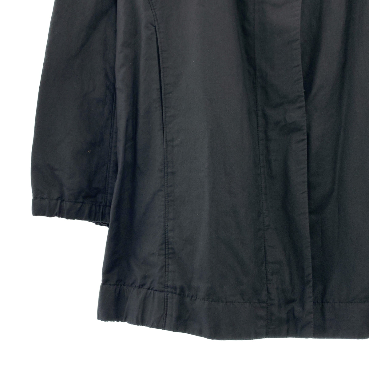 HELMUT LANG / 헬무트랑 | HOODED COAT 실크 코튼 레이어드 코트 | S |