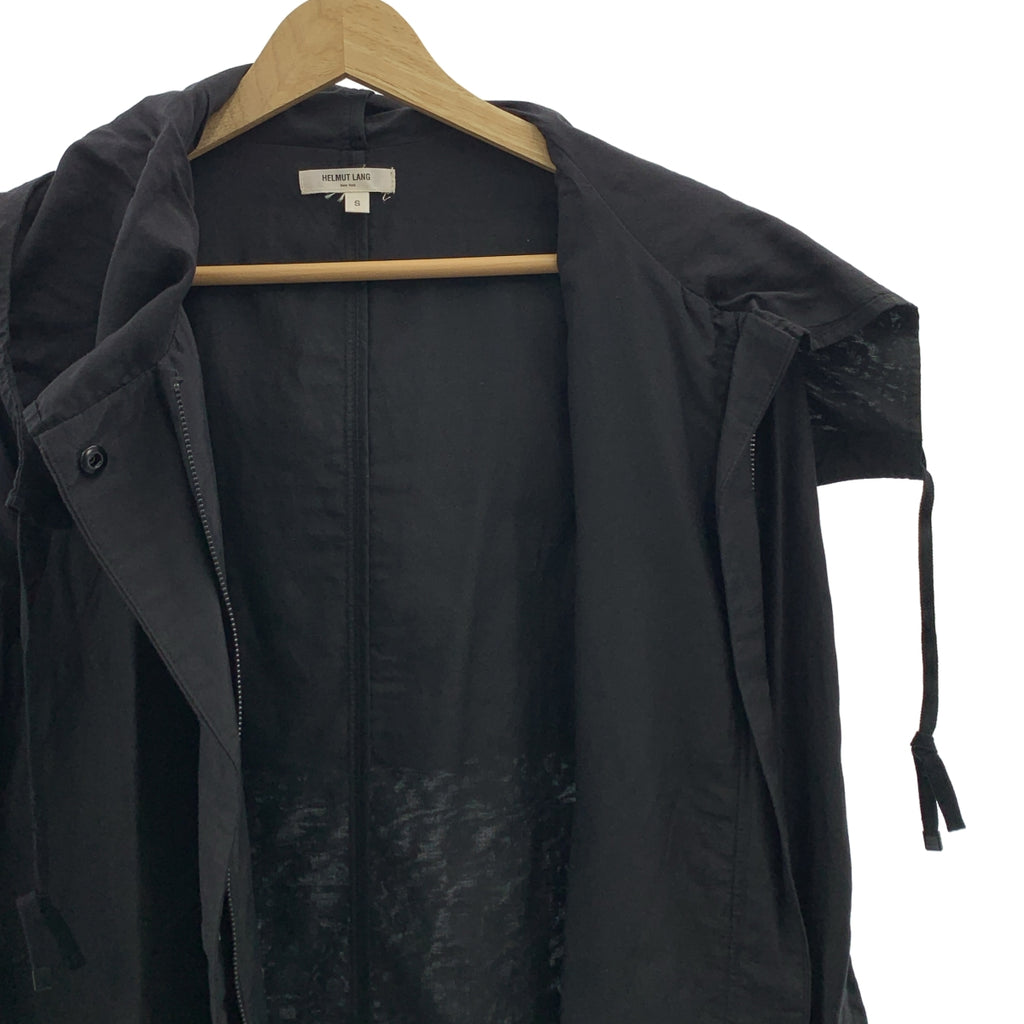 HELMUT LANG / 헬무트랑 | HOODED COAT 실크 코튼 레이어드 코트 | S |