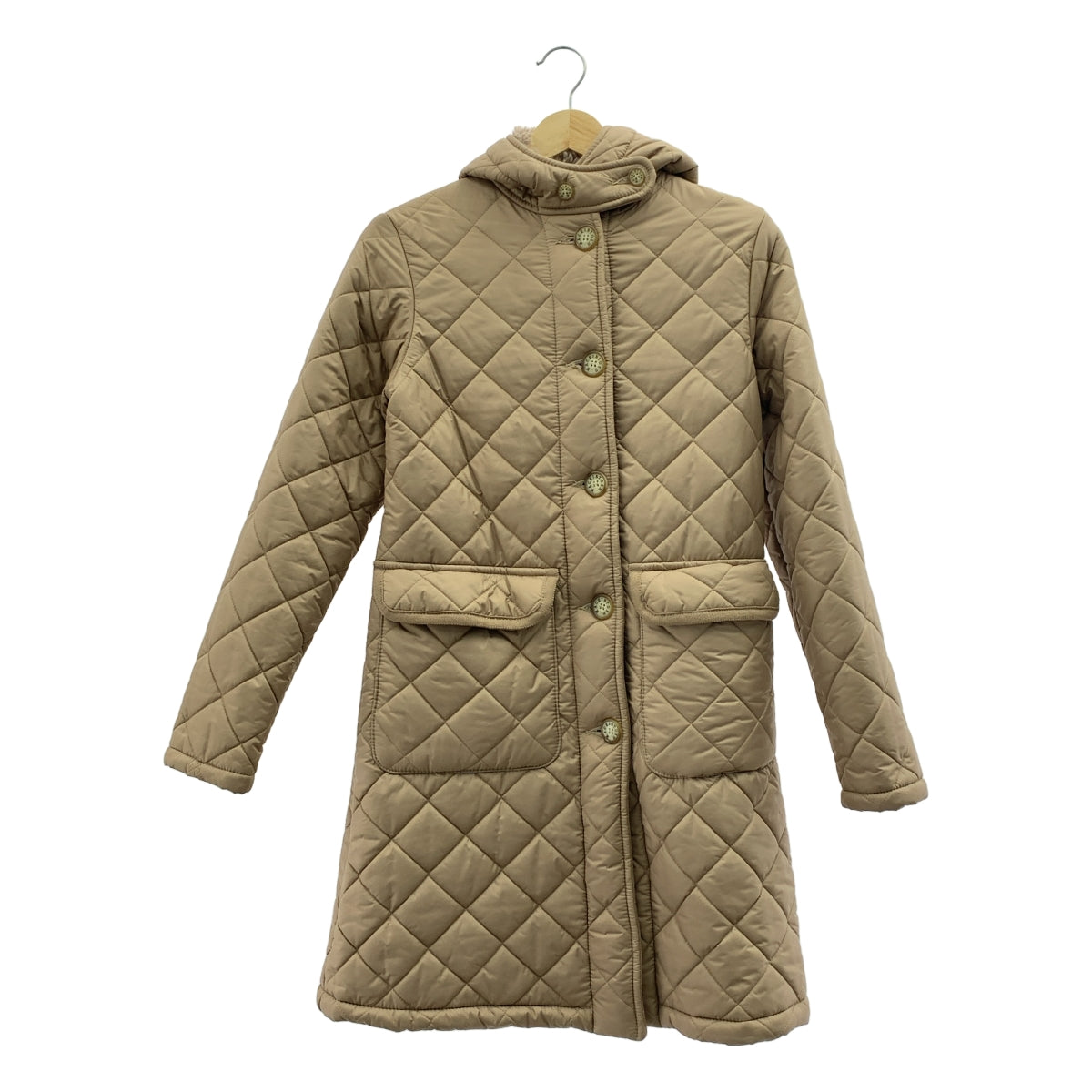 MACKINTOSH / マッキントッシュ | キルティング ボア フーデッド ロングコート | 34 | レディース