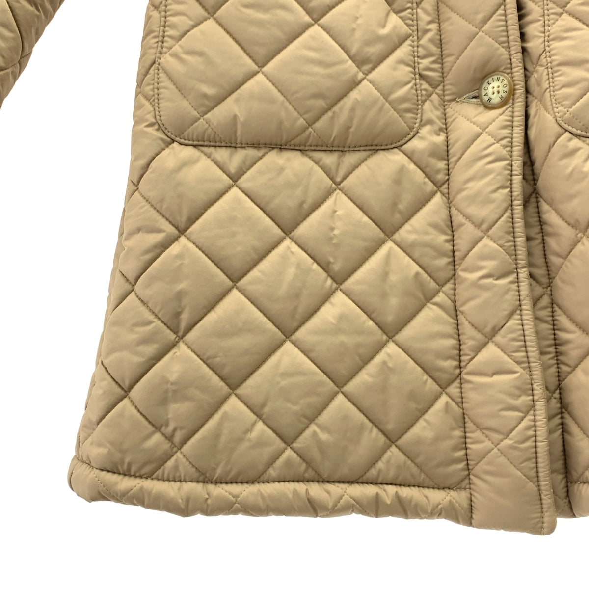 MACKINTOSH / マッキントッシュ | キルティング ボア フーデッド ロングコート | 34 | レディース