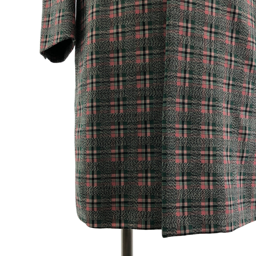 COMME des GARCONS HOMME PLUS / 콤데 갤슨 옴플루스 | 2020AW | 후면 컷 디자인 울 체크 체스터 코트 | S | 남성