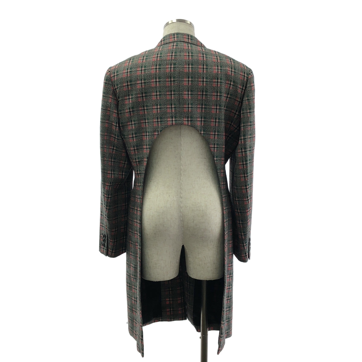 COMME des GARÇONS HOMME PLUS | 2020 秋冬 |後剪羊毛格紋切斯特菲爾德大衣| SHOPBOP S 號 |男士