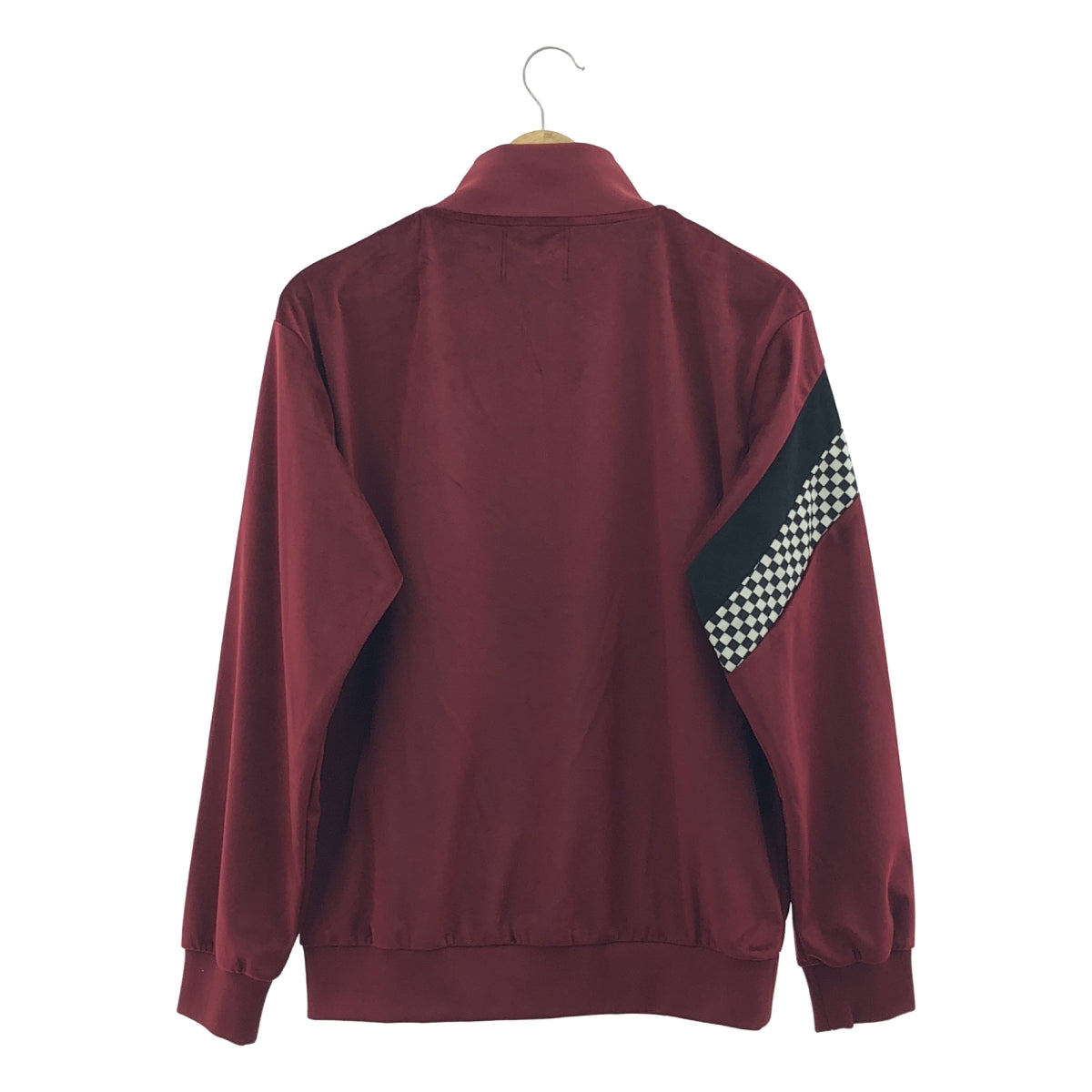 【신품】 SON OF THE CHEESE / 사노바 치즈 | Check Jersey JKT 체크 저지 재킷 | S | 와인 레드 | 남성