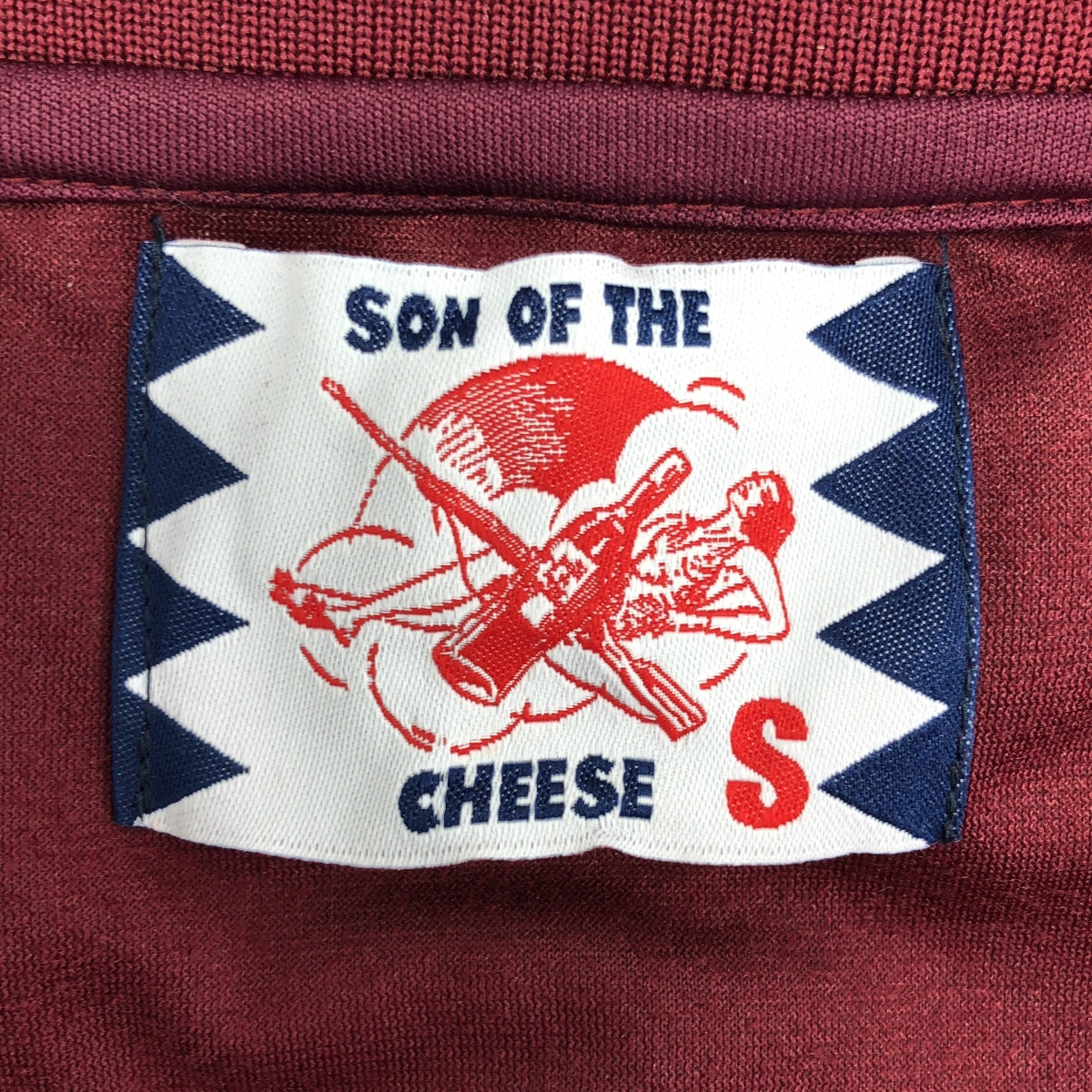 【신품】 SON OF THE CHEESE / 사노바 치즈 | Check Jersey JKT 체크 저지 재킷 | S | 와인 레드 | 남성