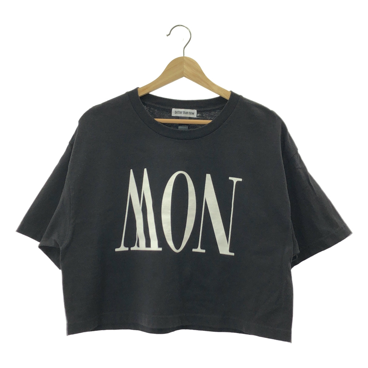 [狀況極佳] Deuxieme Classe | BTN MON/NOW / 標誌印花T卹 | F碼 | 黑色 | 女款