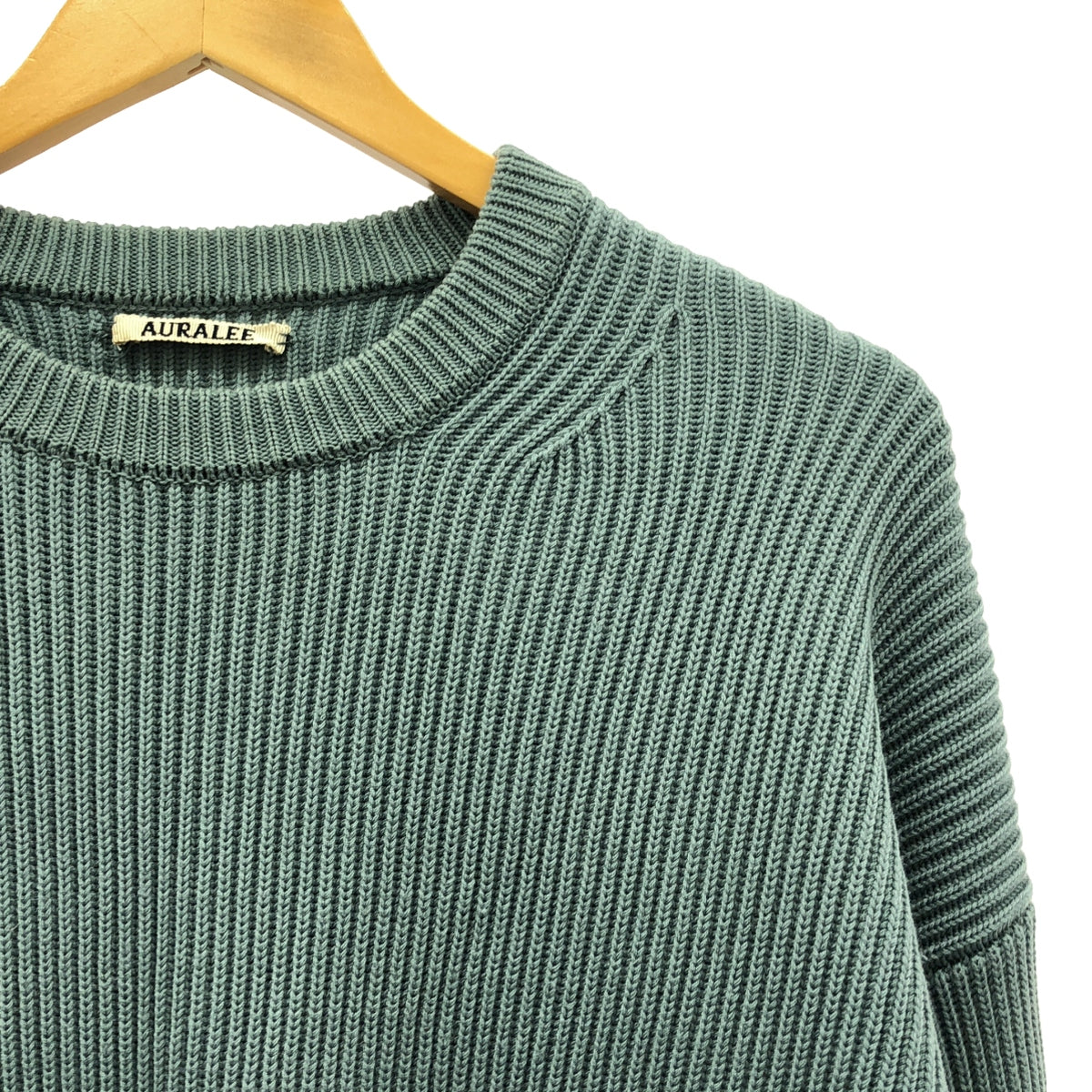 AURALEE / オーラリー | SUPER FINE WOOL RIB KNIT BIG P ニット | 5 | メンズ