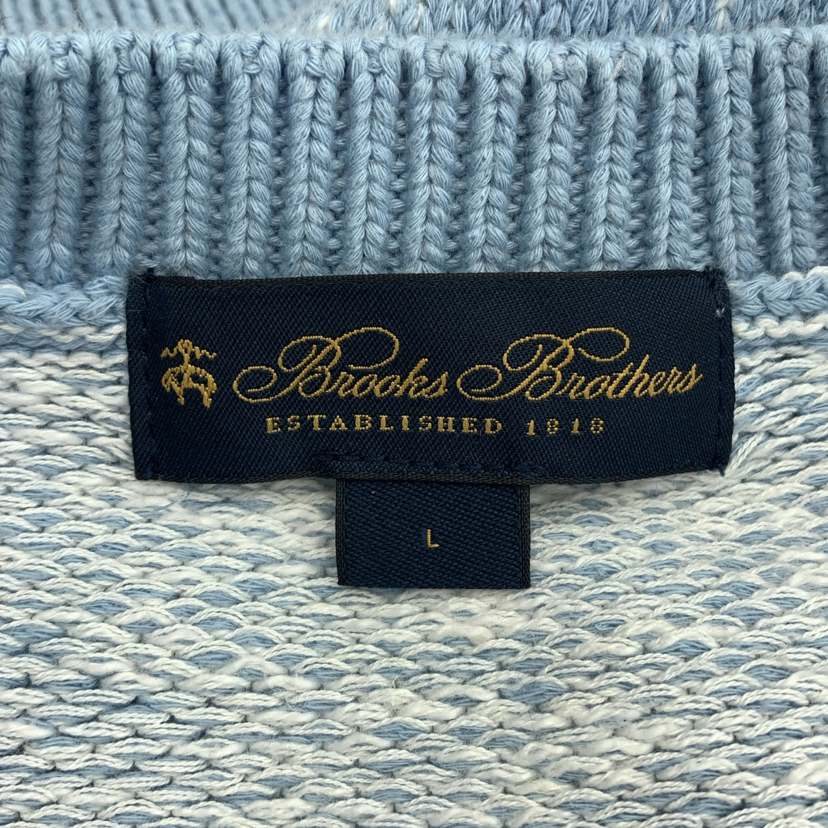 布魯克斯兄弟 | 棉麻圓領毛衣 | L碼 | 男士
