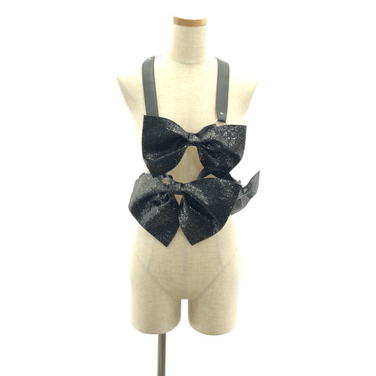 noir kei ninomiya / ノワールケイニノミヤ | 2023AW | リボン ラメ ハーネス サスペンダー |