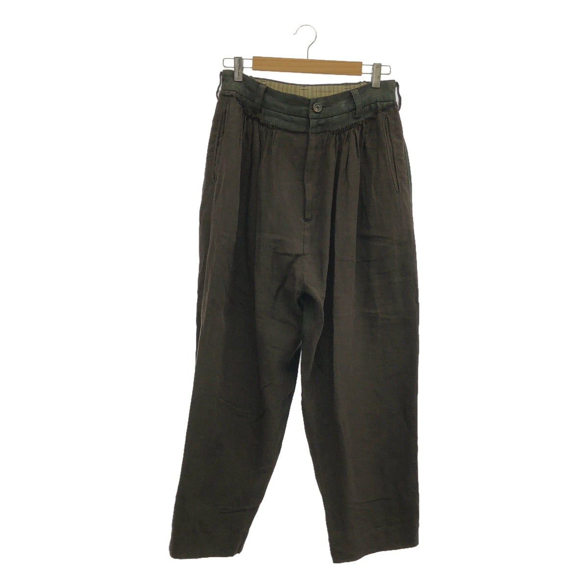 ziggy chen / Ziggy Chen | 2023SS | FRONT PLEATS WIDE TROUSERS / Wide Trousers Pants | 44 | Brown/Gray | Men's