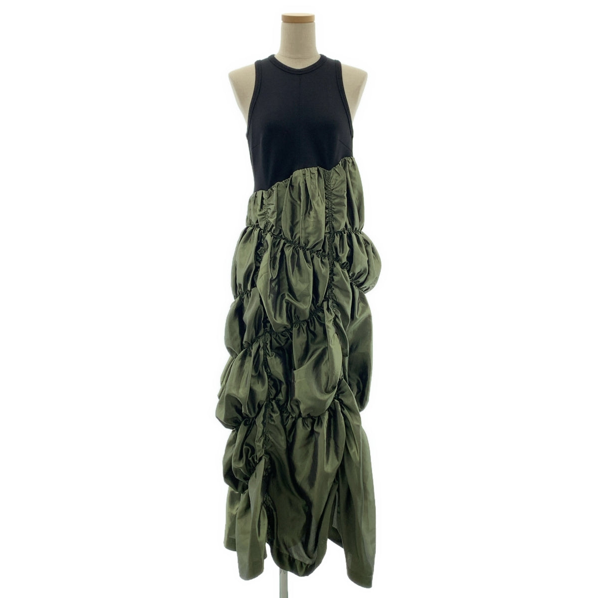 OMMO / オーエムエムオー | IRREGULAR SHIRRING TANK OP イレギュラー シャーリング タンクトップ ワンピース | 38 | レディース