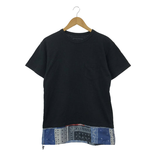 SOPHNET. / SOPHNET. | LAYERED POCKET TEE Bandana pattern fake layered pocket T-shirt | S | Black | Men's