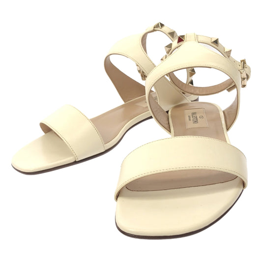 [Beautiful Condition] VALENTINO GARAVANI | Rockstud Ankle Strap Sandals | Size 36 | White | Women's