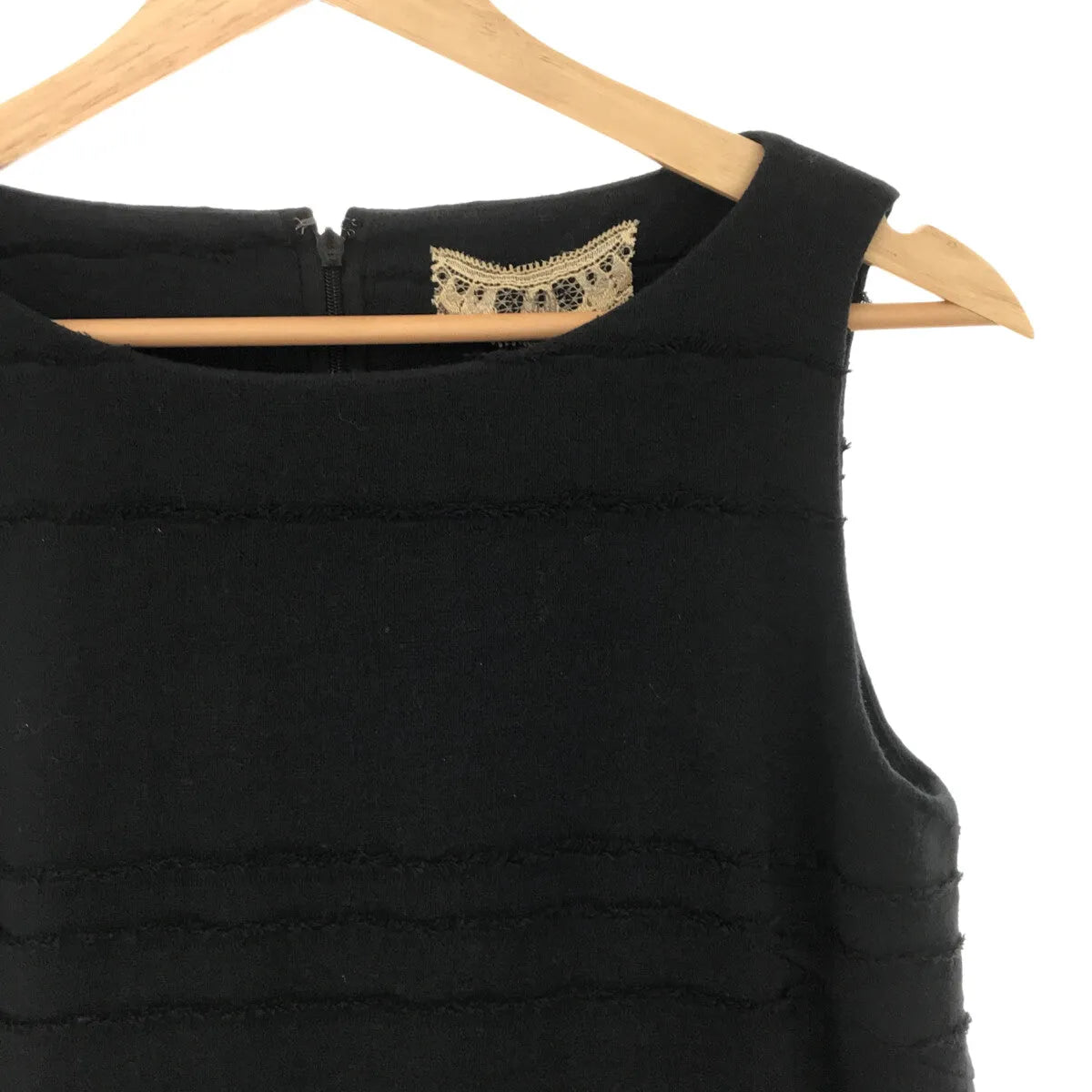 FOR flowers of romance / フォー フラワーズ オブ ロマンス | プリーツ切替 ノースリーブワンピース | ブラック | レディース