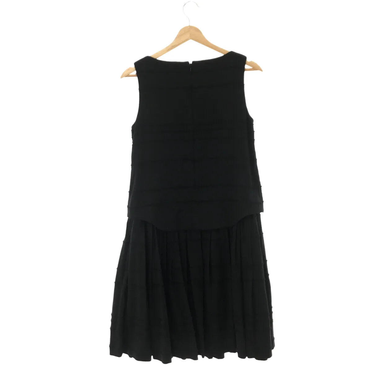 FOR flowers of romance / フォー フラワーズ オブ ロマンス | プリーツ切替 ノースリーブワンピース | ブラック | レディース