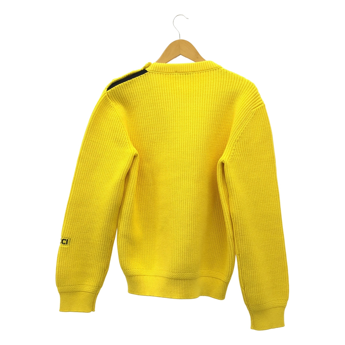 [新品] GUCCI | 嵌花棉質標誌毛衣 | L | 黃色 | 男士