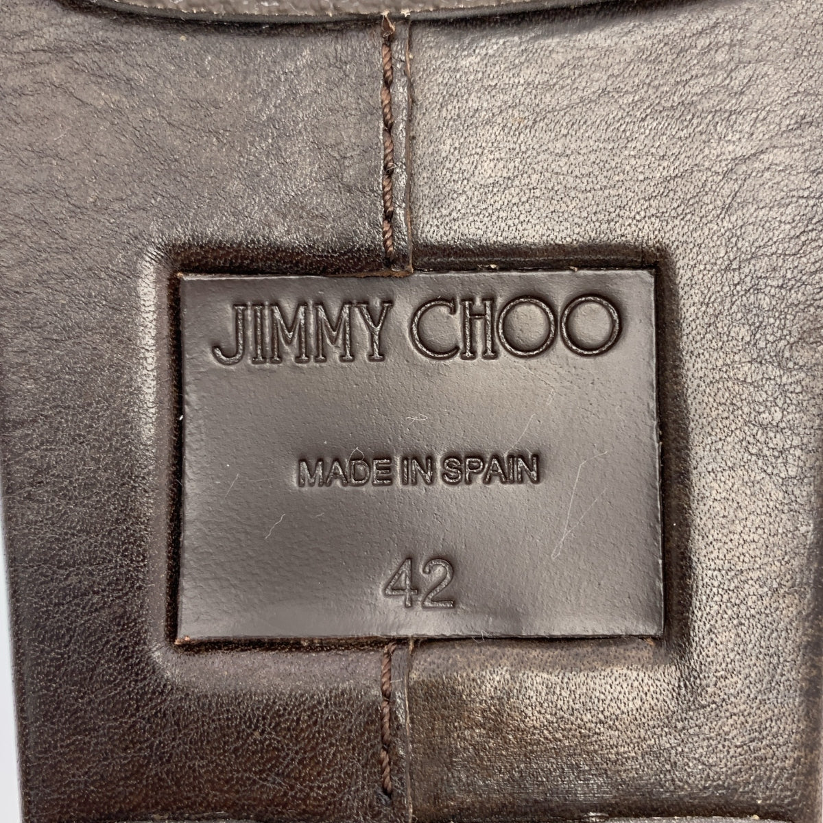 【미품】 JIMMY CHOO / 지미츄 | 버클 디자인 가죽 샌들 | 42 | 브라운 | 남성