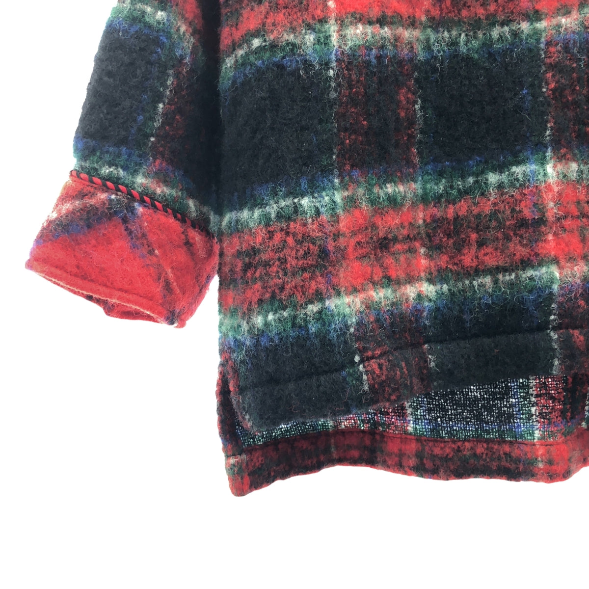 TANAKA / タナカ | WESTERNER OVERSHIRT SHAGGY PLAID / シャギーウエスタンシャツ ジャケット | S | マルチカラー | メンズ