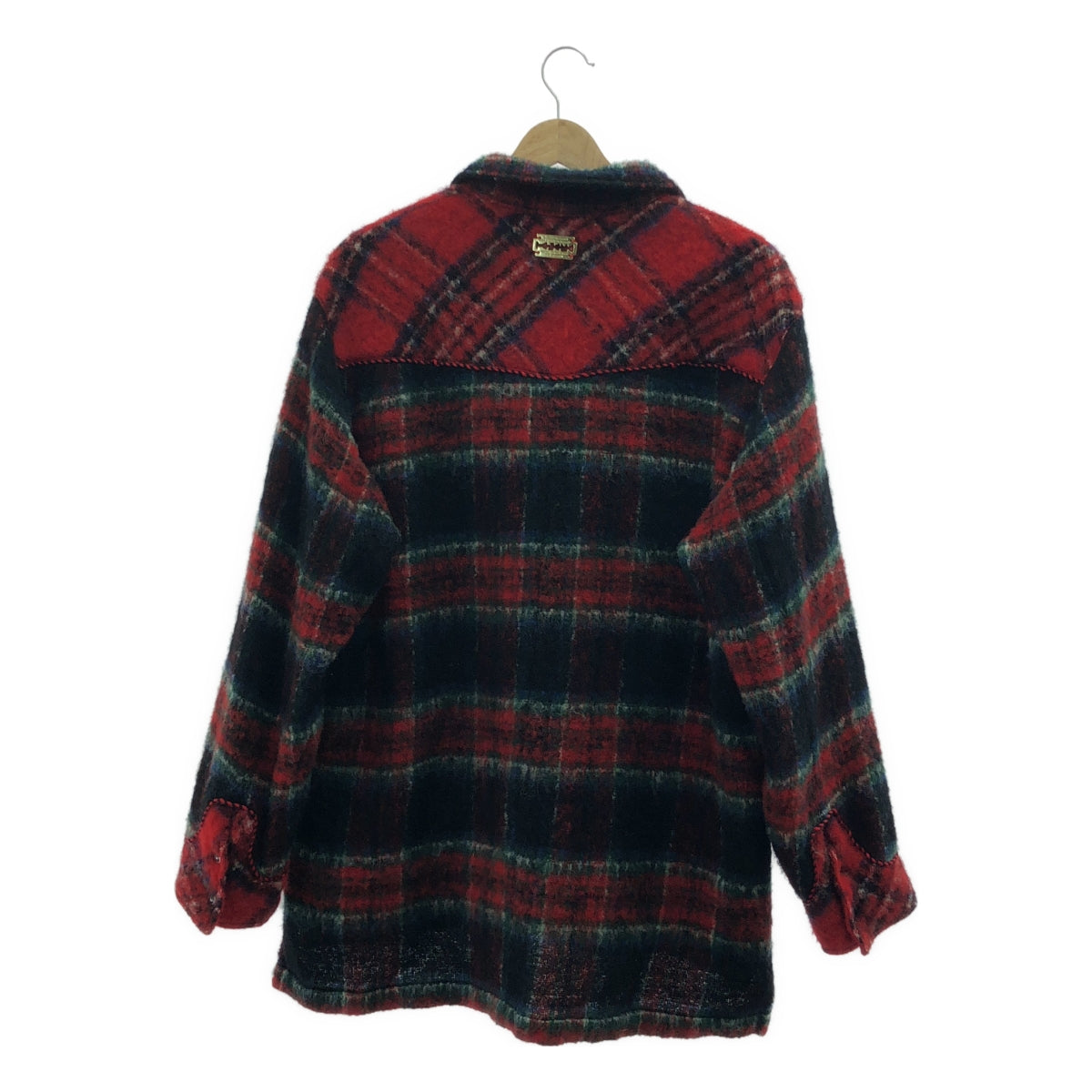 TANAKA / タナカ | WESTERNER OVERSHIRT SHAGGY PLAID / シャギーウエスタンシャツ ジャケット | S | マルチカラー | メンズ