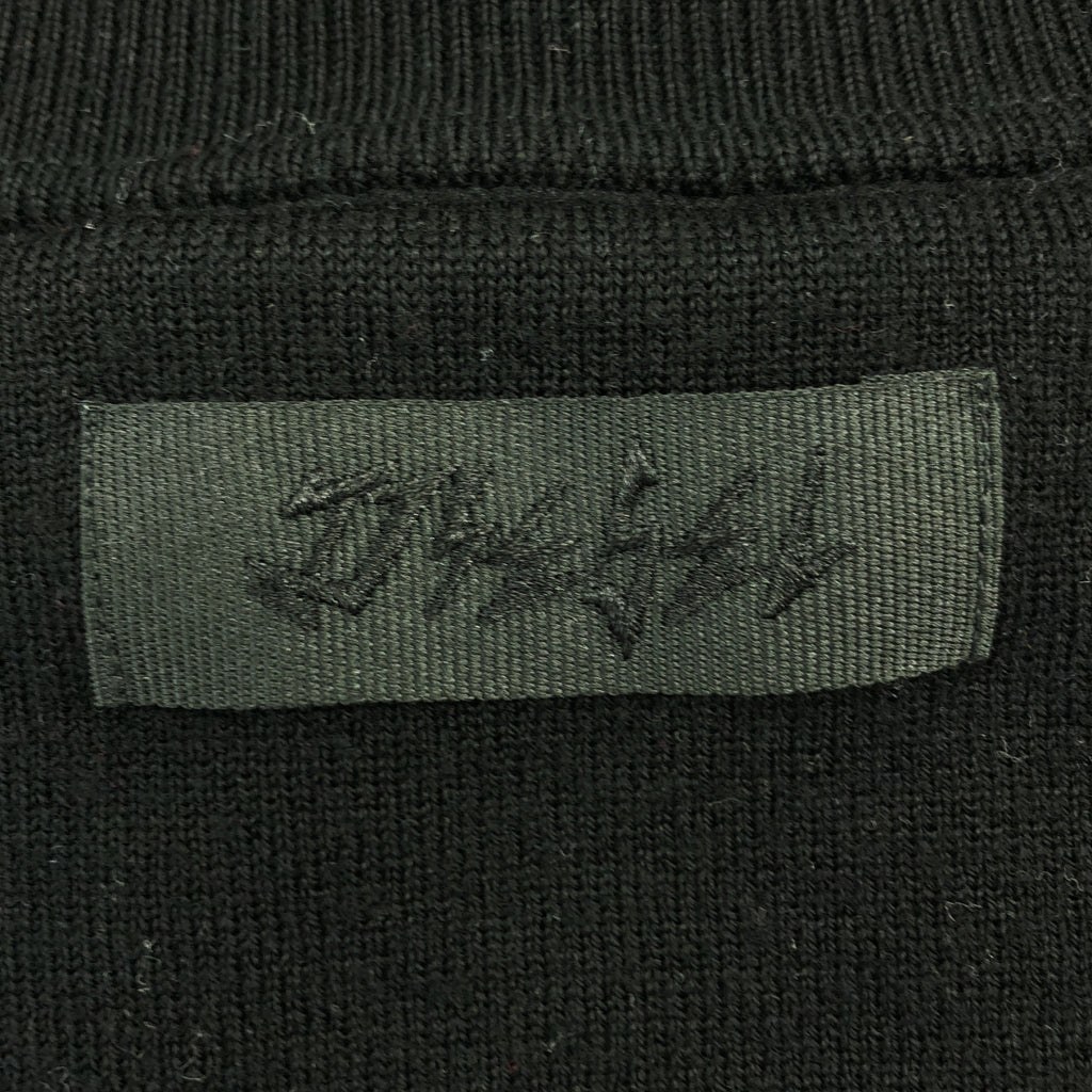 DIESEL / ディーゼル | チェーン装飾 カットアウト リブ ロング ニット セーター | M | ブラック | メンズ