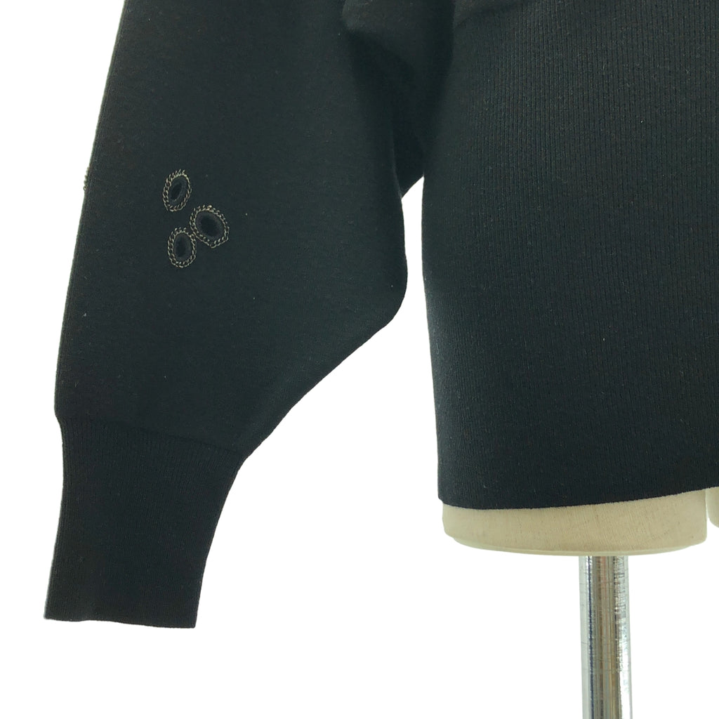 DIESEL / ディーゼル | チェーン装飾 カットアウト リブ ロング ニット セーター | M | ブラック | メンズ