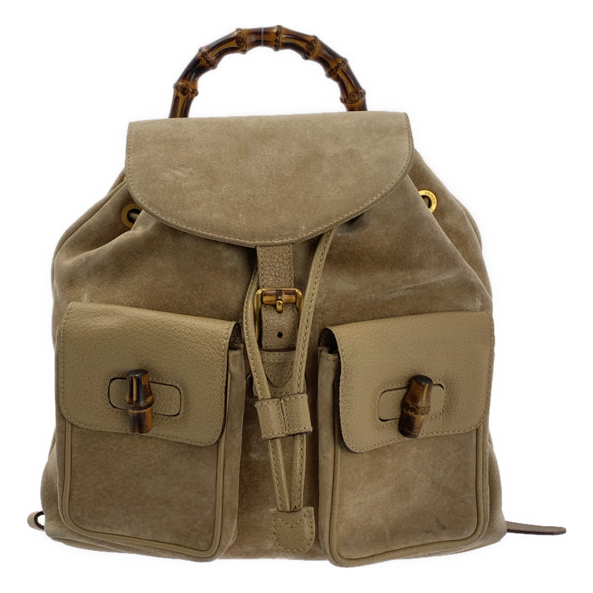 GUCCI / グッチ | バンブー スエード リュック | ベージュ | レディース