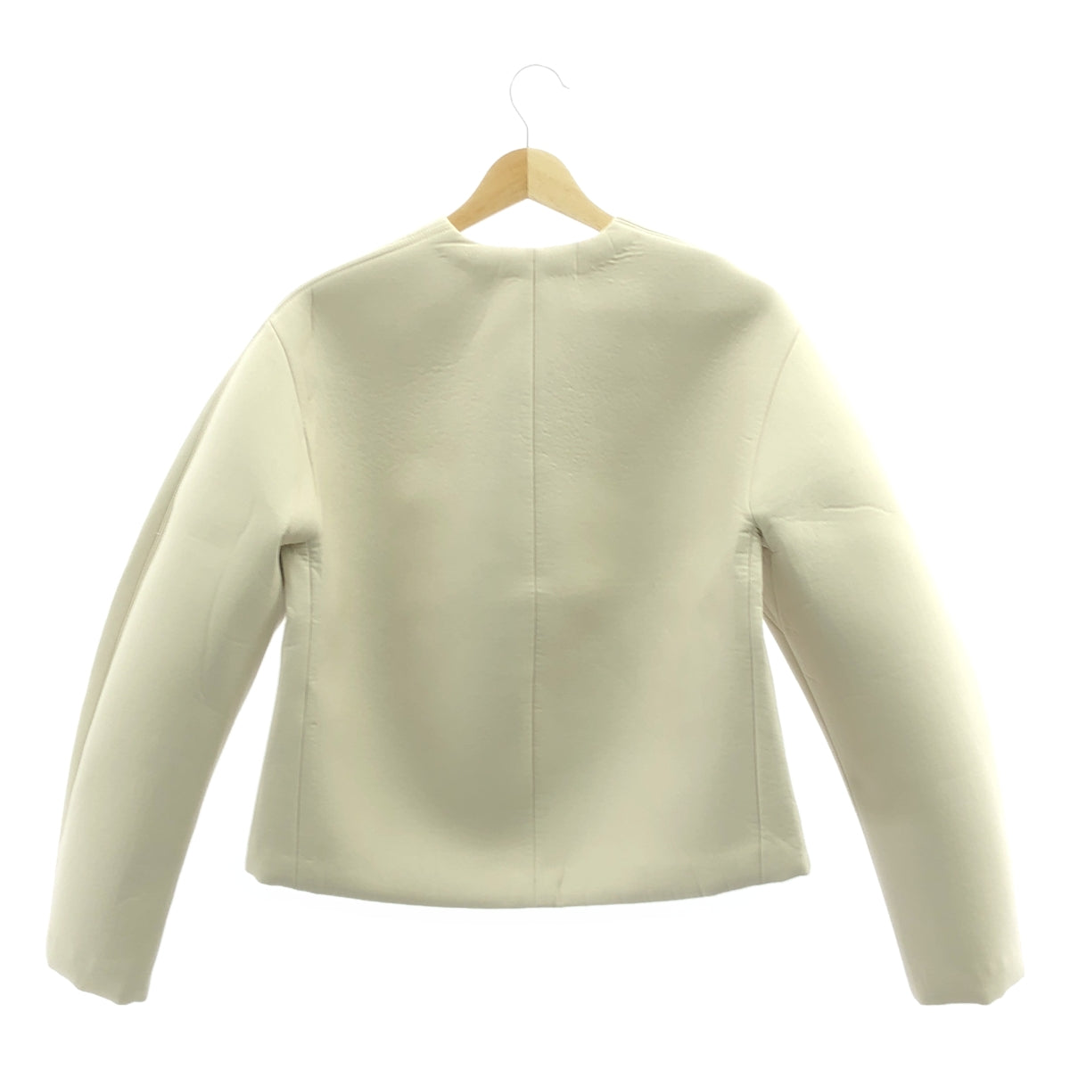 [近新] AURALEE | 2024 春夏系列 | SPONGE TROPICAL WOOL 無領外套 | 0 碼 | 象牙色 | 女款