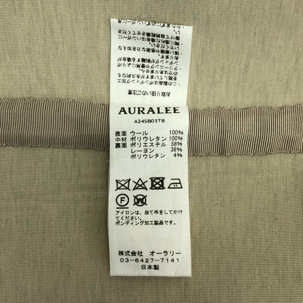 [近新] AURALEE | 2024 春夏系列 | SPONGE TROPICAL WOOL 無領外套 | 0 碼 | 象牙色 | 女款