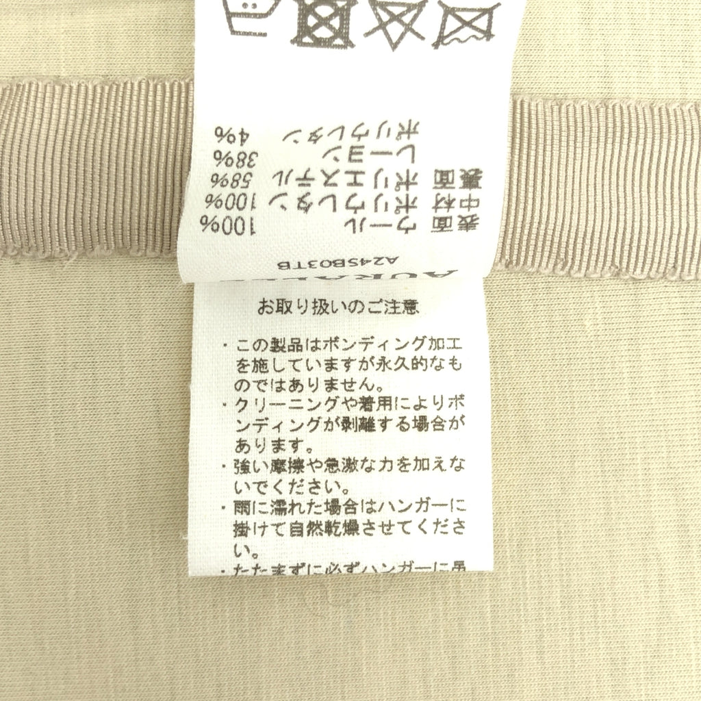 [近新] AURALEE | 2024 春夏系列 | SPONGE TROPICAL WOOL 無領外套 | 0 碼 | 象牙色 | 女款
