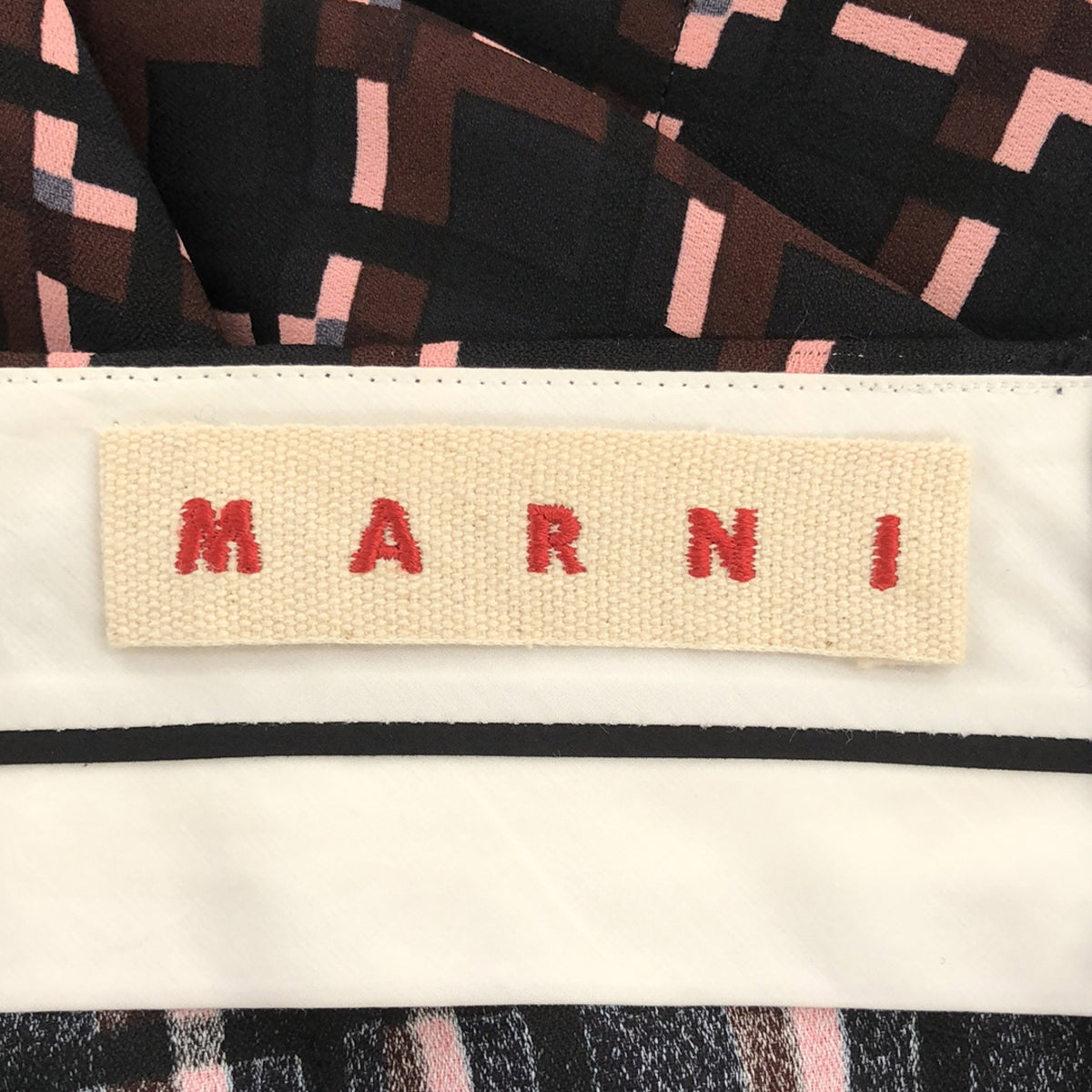 MARNI / マルニ | レーヨン チェック バックジップ スカート | 38 |