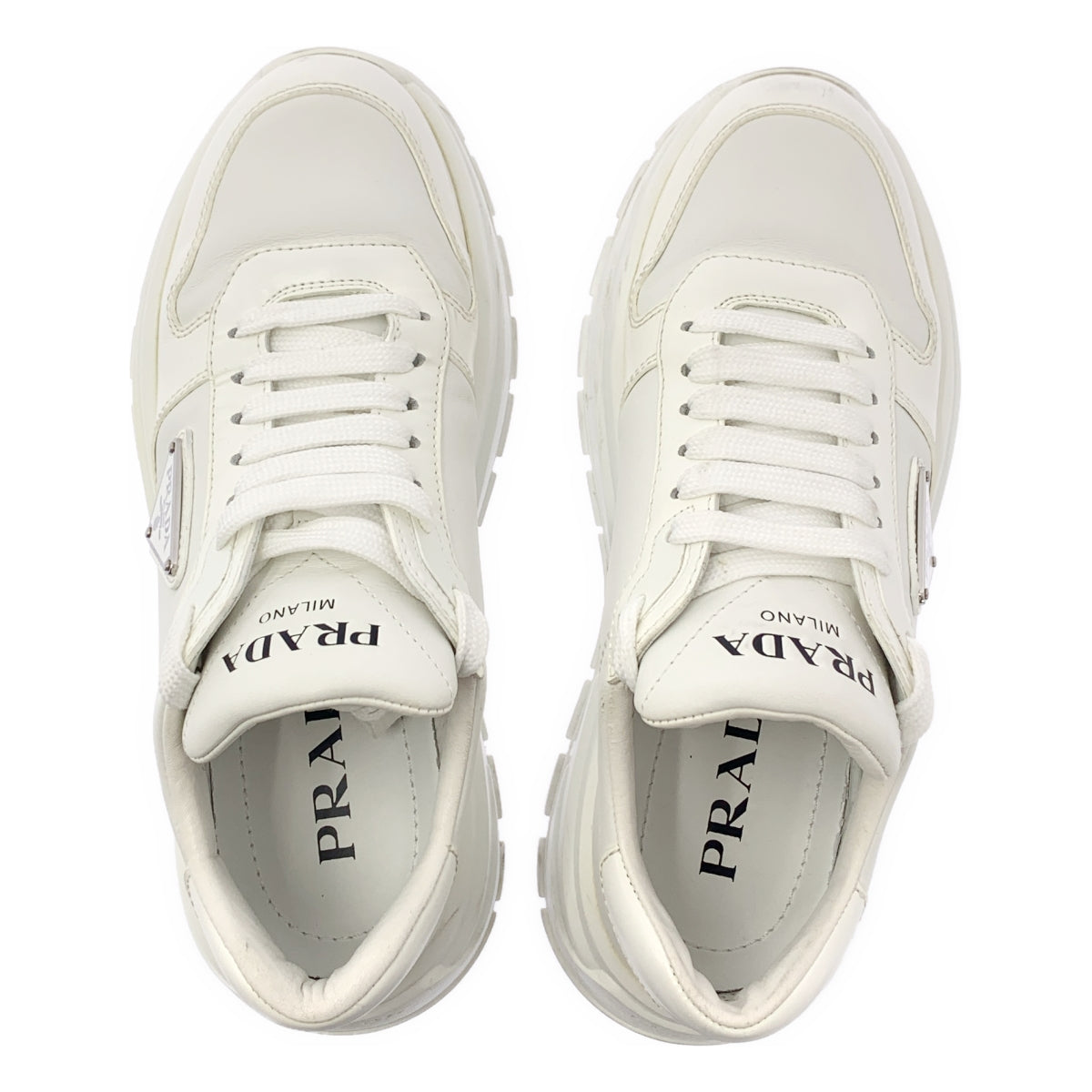 PRADA / プラダ | Prax 01 / 1E804M レザー ロゴプレート スニーカー | 36 1/2 | レディース