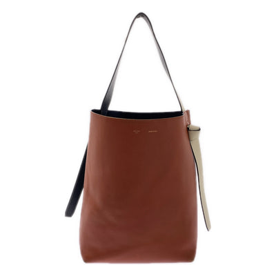 CELINE / 셀린느 | 피비기 트위스티드 하마 바이 컬러 가죽 숄더백 |