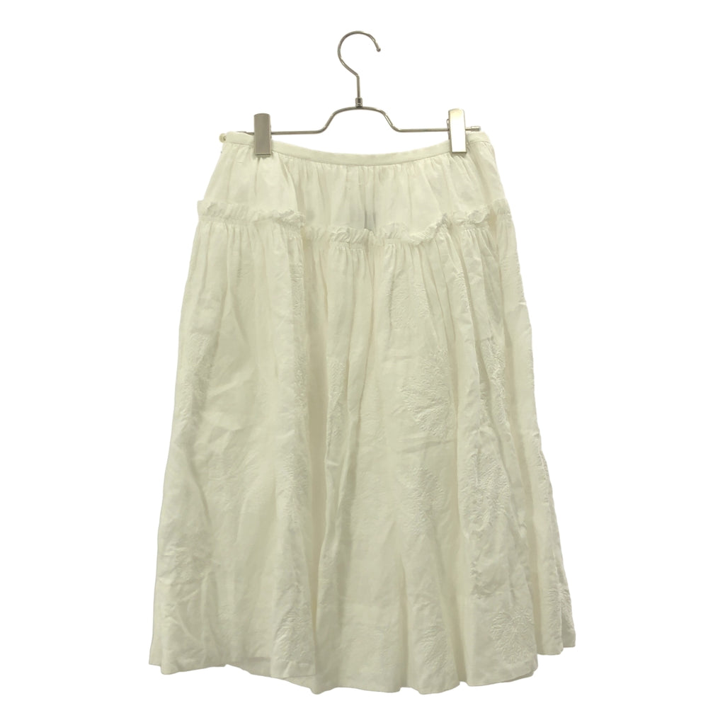 mina perhonen | 森林圓點亞麻喇叭裙 | 38碼 | 女款