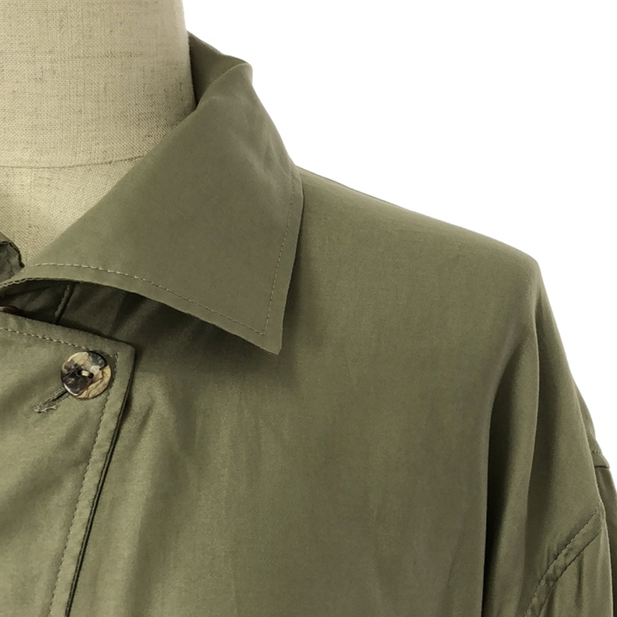 GALERIE VIE |棉緞腰帶襯衫裙 |尺寸 36 |綠色 |女性的