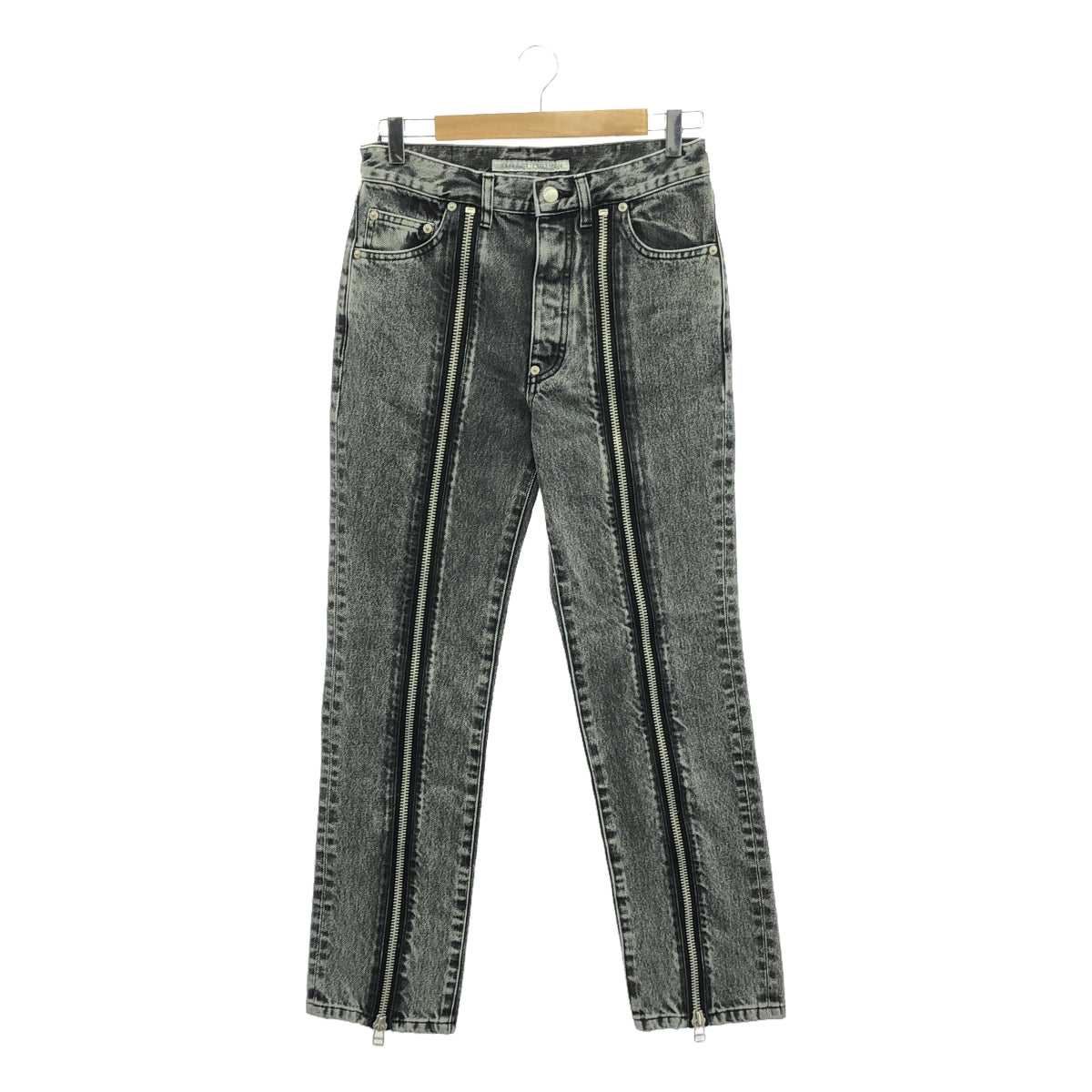 [New] JOHN LAWRENCE SULLIVAN | Washed denim zipped pants | 44 | Black | Men's