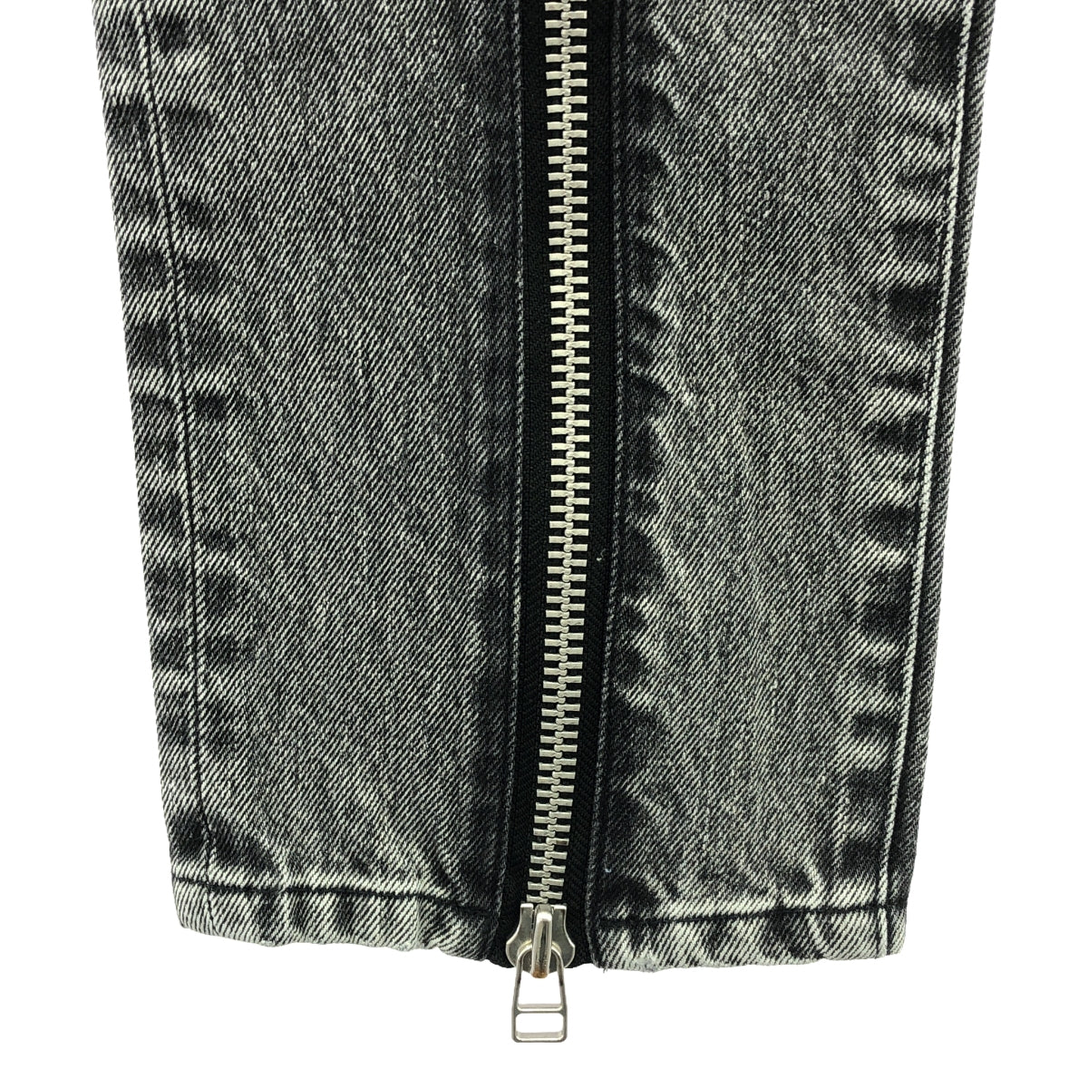 [New] JOHN LAWRENCE SULLIVAN | Washed denim zipped pants | 44 | Black | Men's