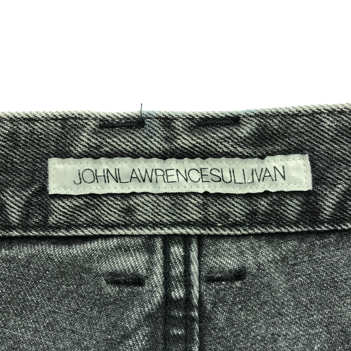 【신품】 JOHN LAWRENCE SULLIVAN / 존 로렌스 설리반 | Washed denim zipped pants 워시드 지퍼 데님 팬츠 | 44 | 블랙 | 남성