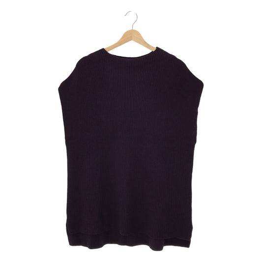 [Good Condition] FLORENT | Boat neck knit vest | Purple | Women's