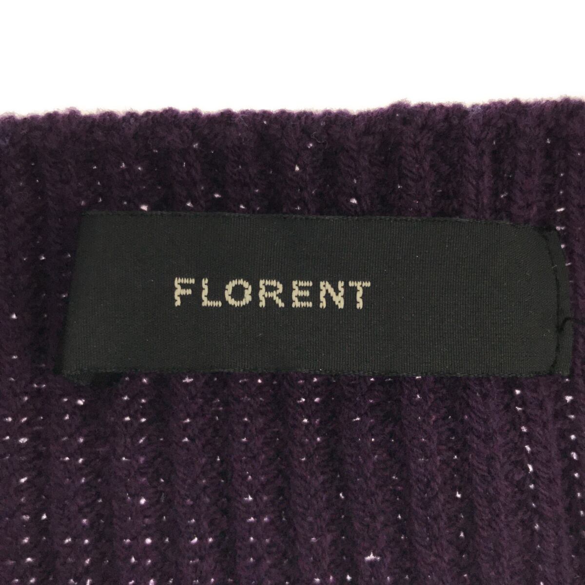 [Good Condition] FLORENT | Boat neck knit vest | Purple | Women's