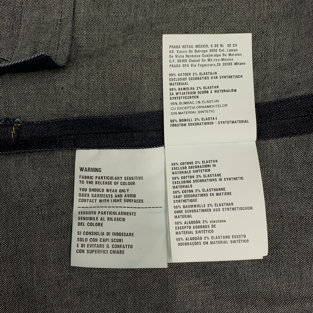 PRADA / プラダ | 2018AW | デニム ステンカラーコート | 40S |