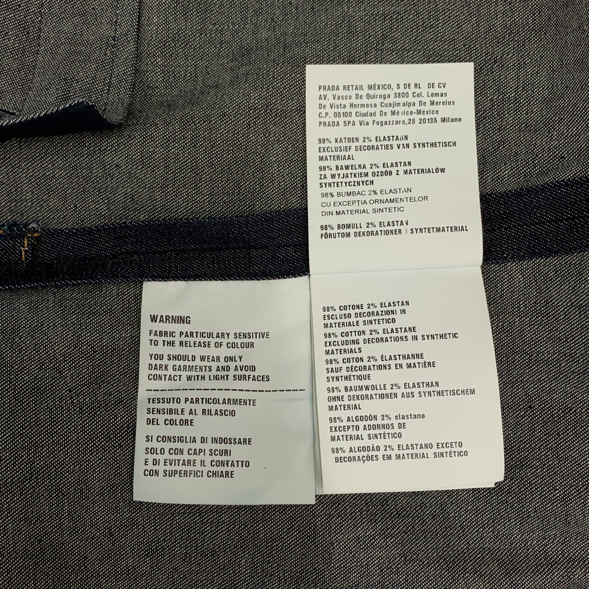 PRADA / プラダ | 2018AW | デニム ステンカラーコート | 40S |