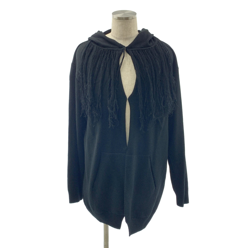 S'YTE YOHJI YAMAMOTO / サイトヨウジヤマモト | 2022AW | ウール フリンジ ロングニット カーディガン フーディ | 3 | メンズ