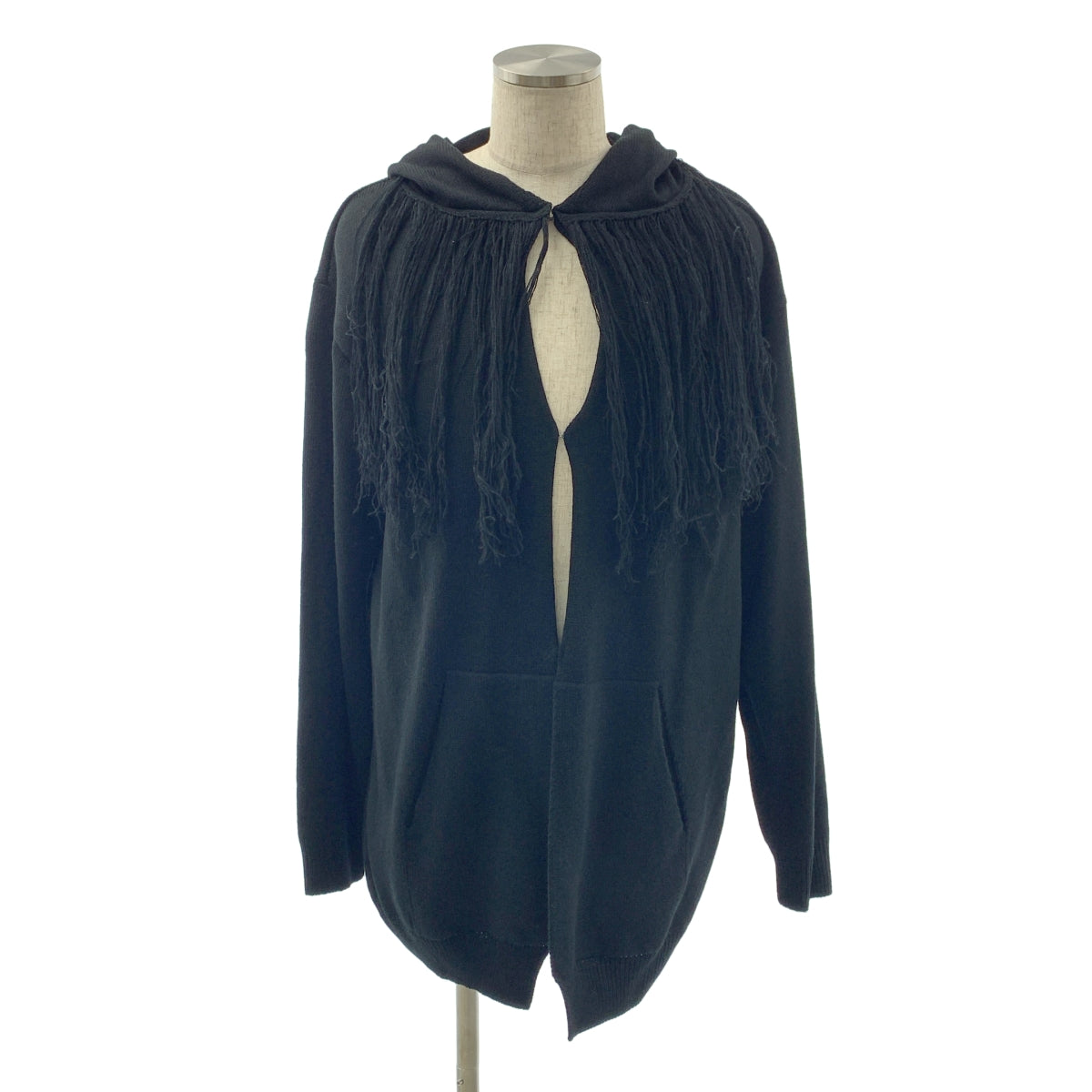 S'YTE YOHJI YAMAMOTO / サイトヨウジヤマモト | 2022AW | ウール フリンジ ロングニット カーディガン フーディ | 3 | メンズ