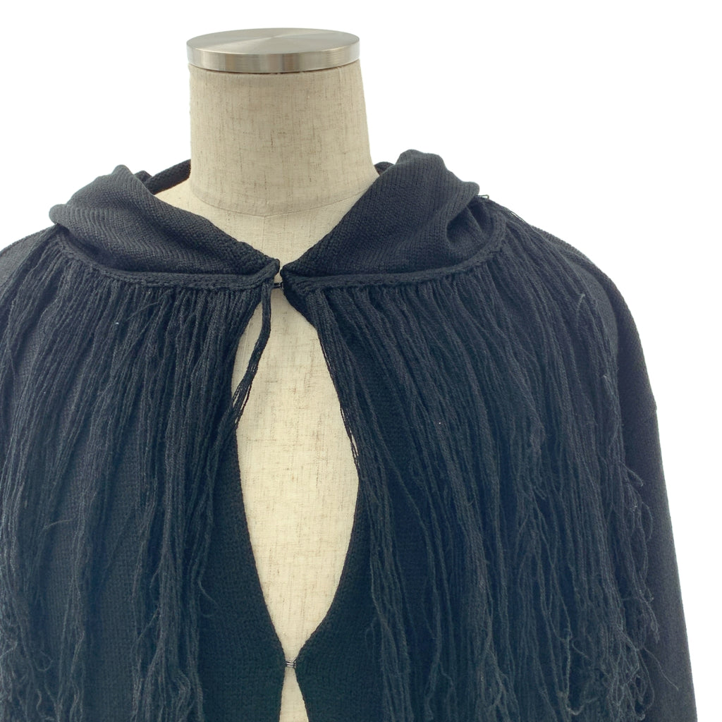 S'YTE YOHJI YAMAMOTO / サイトヨウジヤマモト | 2022AW | ウール フリンジ ロングニット カーディガン フーディ | 3 | メンズ