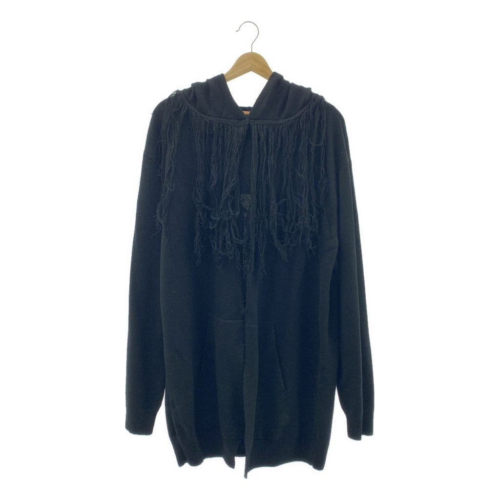 S'YTE YOHJI YAMAMOTO / サイトヨウジヤマモト | 2022AW | ウール フリンジ ロングニット カーディガン フーディ | 3 | メンズ