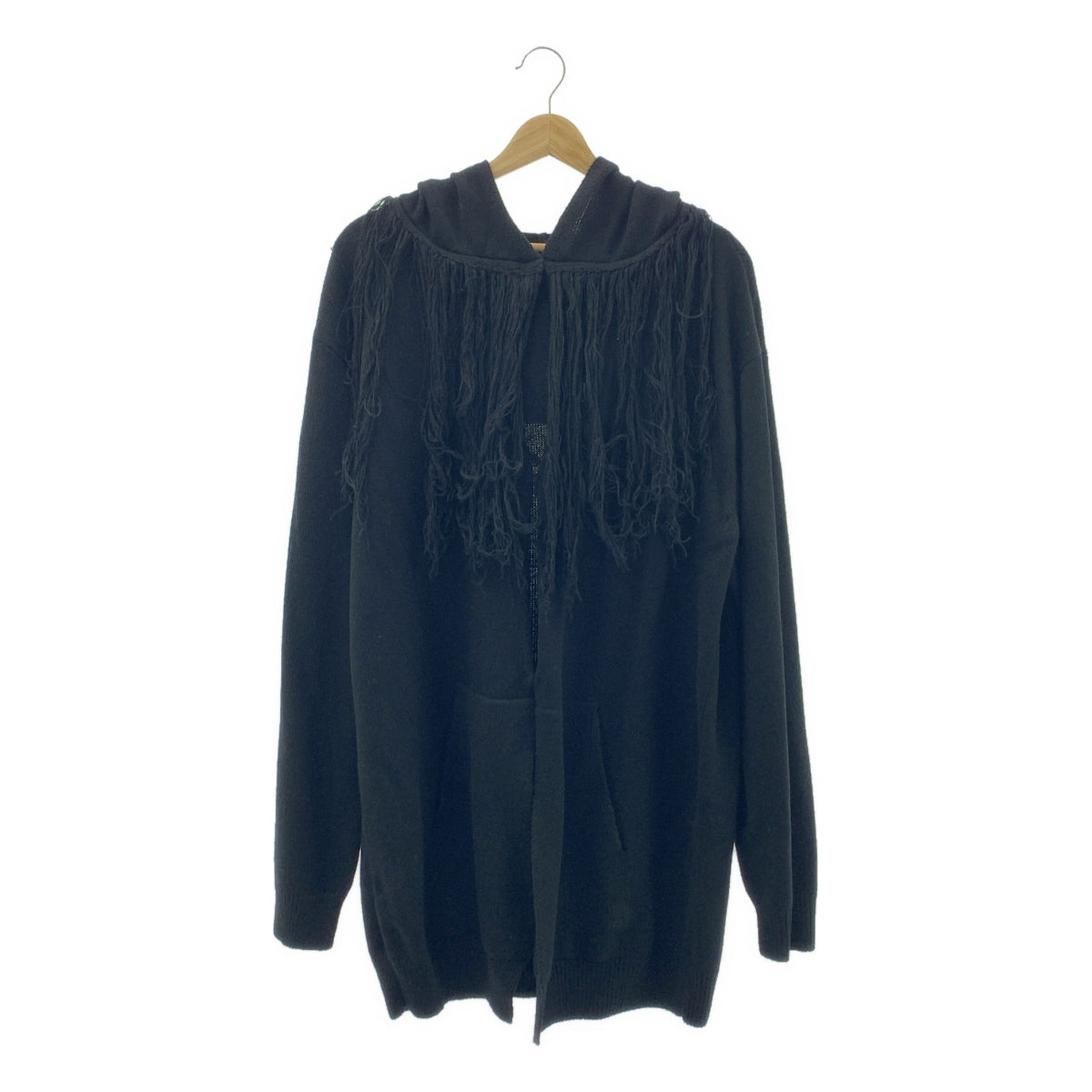 S'YTE YOHJI YAMAMOTO / サイトヨウジヤマモト | 2022AW | ウール フリンジ ロングニット カーディガン フーディ | 3 | メンズ