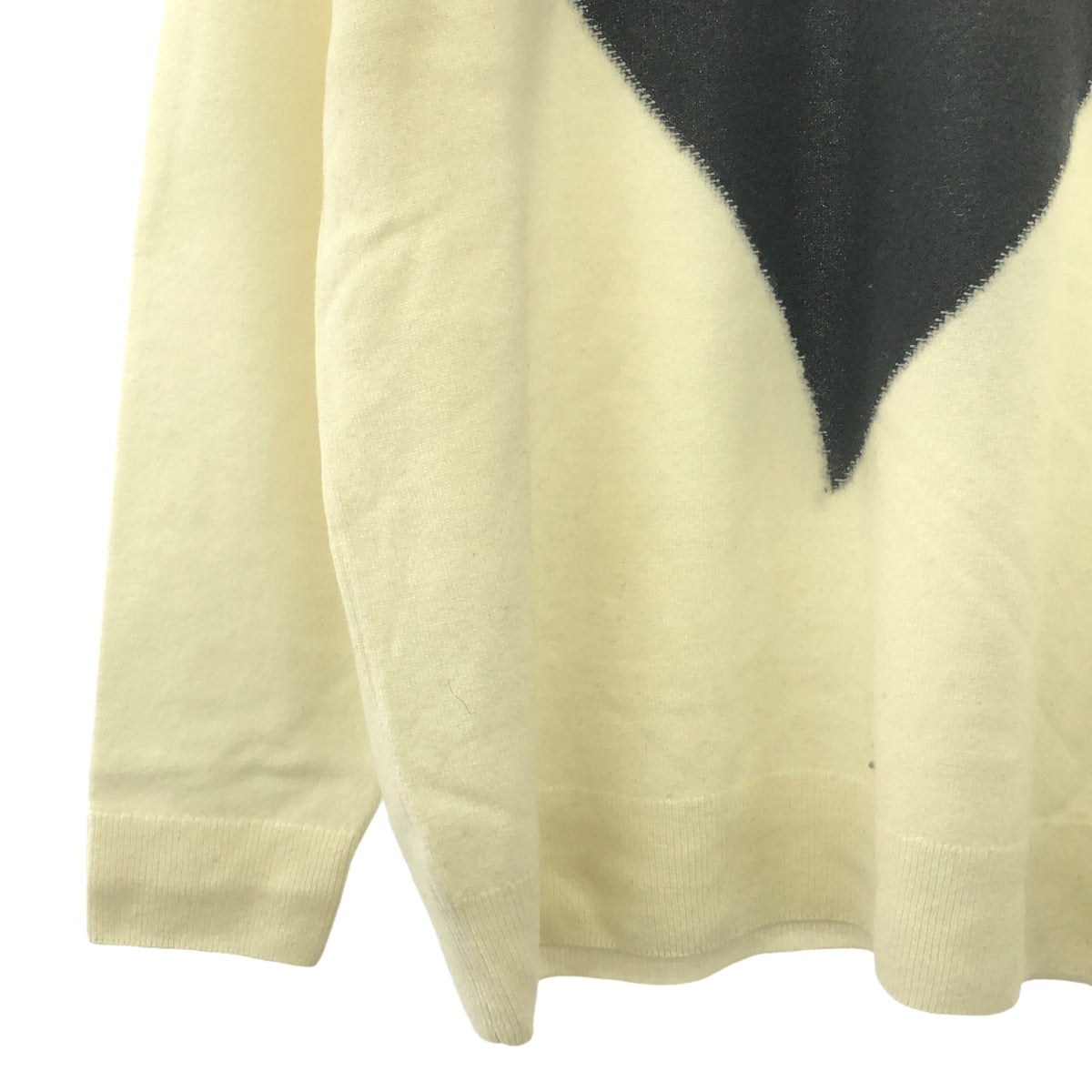 WRAPINKNOT / Wrappin' Knot | × COZ 羊絨 100% / 羊絨心形圓領針織衫 | 0 | 灰白色 | 女款