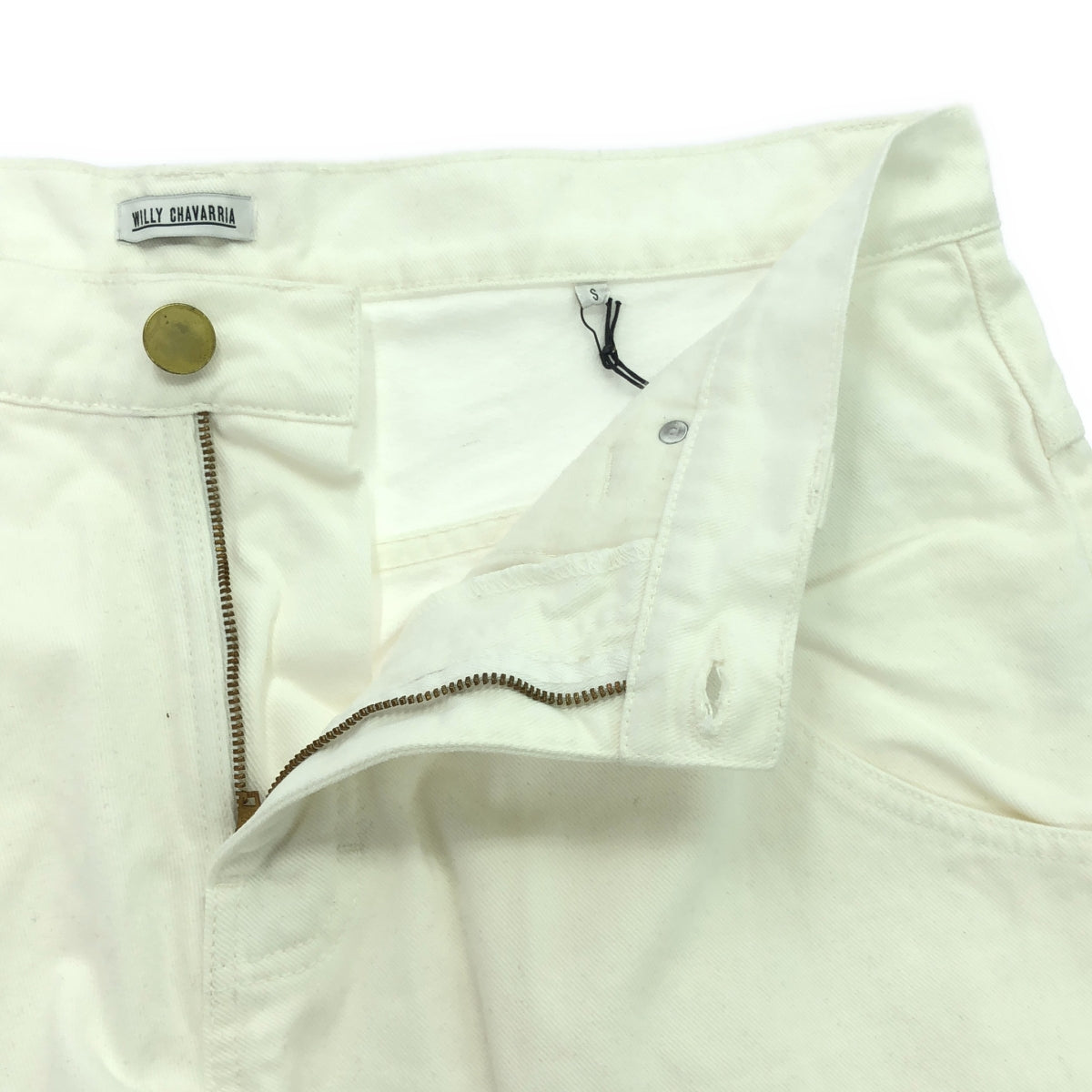 [New] WILLY CHAVARRIA / Willy Chavarria | Wide Denim Pants | S | White | Men's