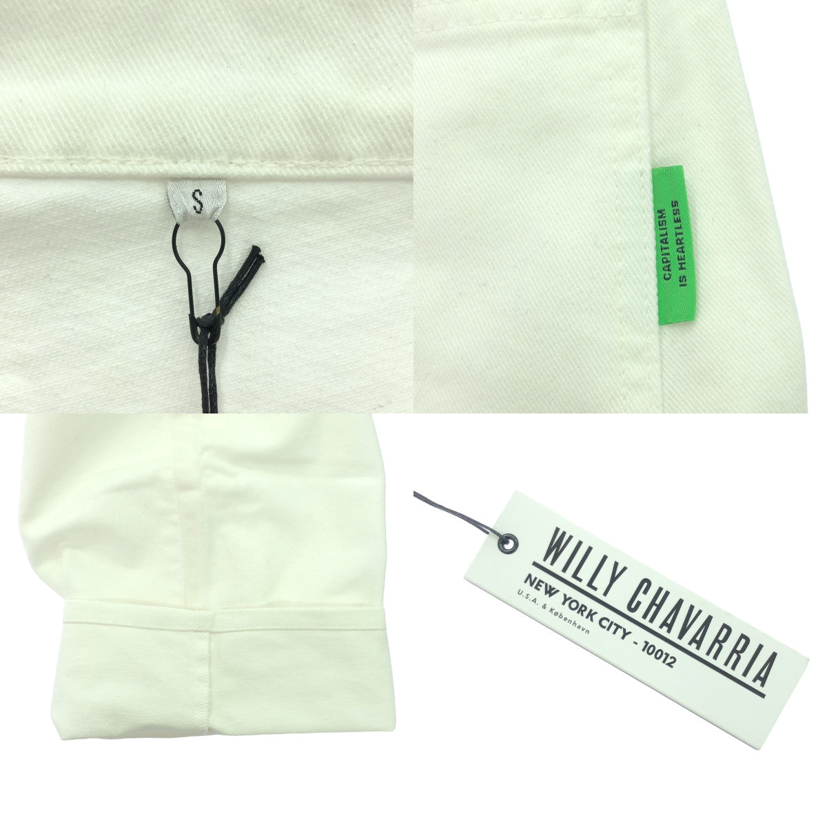 [New] WILLY CHAVARRIA / Willy Chavarria | Wide Denim Pants | S | White | Men's